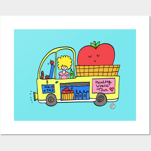 Apple Food Truck! Wall Art by Mellowdays